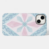 ruitvormig blauw patroon Case-Mate iPhone case (Achterkant (horizontaal))