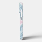 ruitvormig blauw patroon Case-Mate iPhone case (Achterkant / Links)