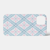 ruitvormig blauw patroon Case-Mate iPhone case (Achterkant (horizontaal))