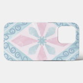 ruitvormig blauw patroon Case-Mate iPhone case (Achterkant (horizontaal))