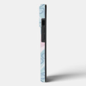 ruitvormig blauw patroon Case-Mate iPhone case (Achterkant / Links)