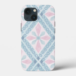 ruitvormig blauw patroon Case-Mate iPhone case