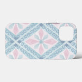 ruitvormig blauw patroon Case-Mate iPhone case (Achterkant (horizontaal))