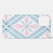 ruitvormig blauw patroon Case-Mate iPhone case (Achterkant (horizontaal))