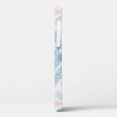 ruitvormig blauw patroon Case-Mate iPhone case (Achterkant / Links)
