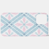 ruitvormig blauw patroon Case-Mate iPhone case (Achterkant / Rechts)