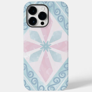 ruitvormig blauw patroon Case-Mate iPhone 14 pro max hoesje