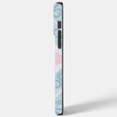 ruitvormig blauw patroon Case-Mate iPhone case (Achterkant / Links)