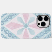 ruitvormig blauw patroon Case-Mate iPhone case (Achterkant (horizontaal))