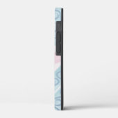ruitvormig blauw patroon Case-Mate iPhone case (Achterkant / Links)