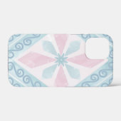 ruitvormig blauw patroon Case-Mate iPhone case (Achterkant (horizontaal))