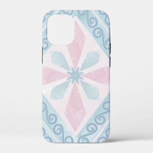 ruitvormig blauw patroon Case-Mate iPhone case (Achterkant)