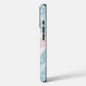 ruitvormig blauw patroon Case-Mate iPhone case (Achterkant / Links)