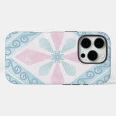ruitvormig blauw patroon Case-Mate iPhone case (Achterkant (horizontaal))