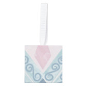 ruitvormig blauw patroon decoratie (Voorkant)