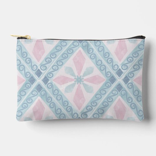 ruitvormig blauw patroon etui (Voorkant)