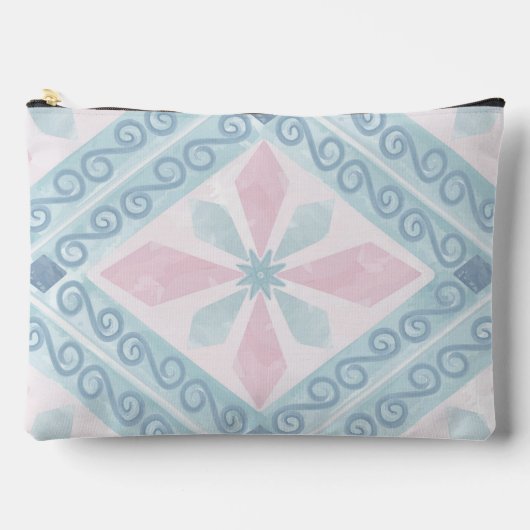 ruitvormig blauw patroon etui (Voorkant)