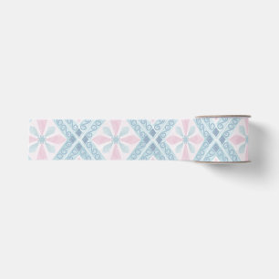 ruitvormig blauw patroon grosgrain lint