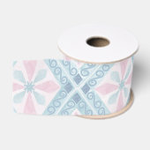 ruitvormig blauw patroon grosgrain lint (Spoel)