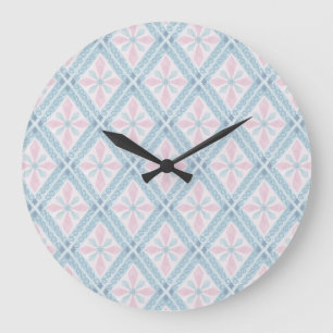 ruitvormig blauw patroon grote klok