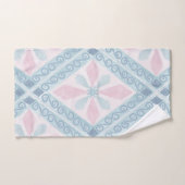 ruitvormig blauw patroon handdoek (Handdoek)