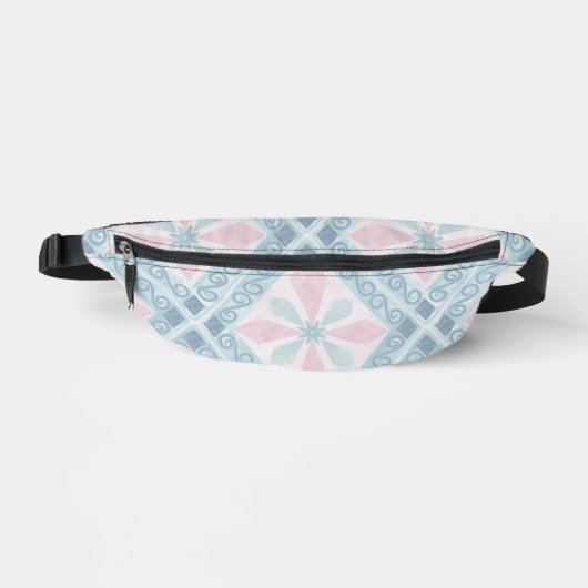 ruitvormig blauw patroon heuptasje (Voorkant)