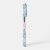 ruitvormig blauw patroon iPhone hoesje (Rechterkant)