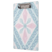 ruitvormig blauw patroon klembord (Links)