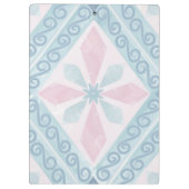 ruitvormig blauw patroon klembord (Achterkant)