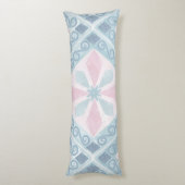 ruitvormig blauw patroon lichaamskussen (Achterkant (Verticaal))