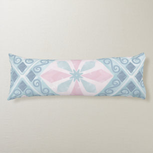 ruitvormig blauw patroon lichaamskussen