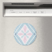 ruitvormig blauw patroon magneet (Insitu (Vaatwasser))