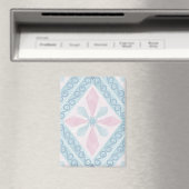 ruitvormig blauw patroon magneet (Insitu (Vaatwasser))