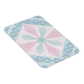 ruitvormig blauw patroon magneet (Rechterzijde)