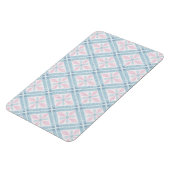 ruitvormig blauw patroon magneet (Linkerzijde)