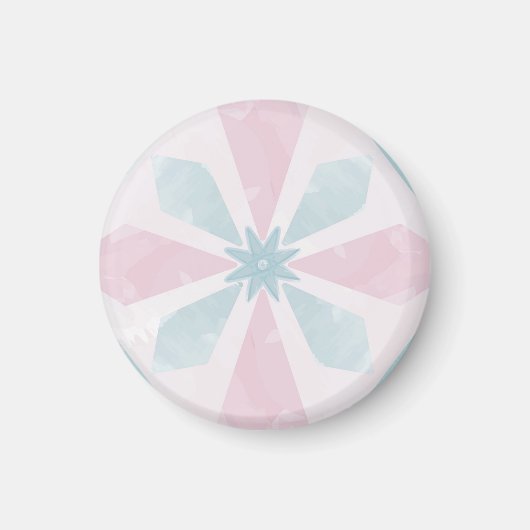 ruitvormig blauw patroon magneet (Voorkant)
