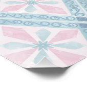 ruitvormig blauw patroon perfect poster (Hoek)