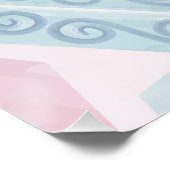 ruitvormig blauw patroon perfect poster (Hoek)