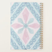 ruitvormig blauw patroon planner (Achterkant)