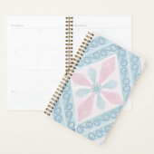 ruitvormig blauw patroon planner (Display)