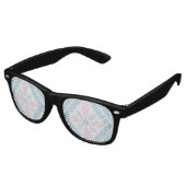 ruitvormig blauw patroon retro zonnebril (Gekanteld)