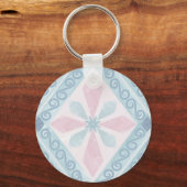 ruitvormig blauw patroon sleutelhanger (Achterkant)