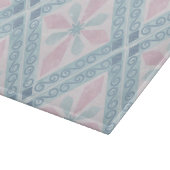 ruitvormig blauw patroon snijplank (Hoek)