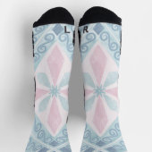 ruitvormig blauw patroon sokken (Top)