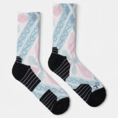 ruitvormig blauw patroon sokken (Rechts)