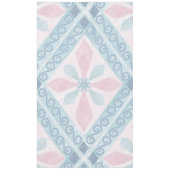 ruitvormig blauw patroon tafelkleed (Voorkant)