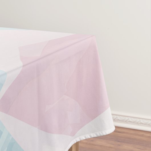 ruitvormig blauw patroon tafelkleed (Voorbeeld)