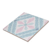 ruitvormig blauw patroon tegeltje (Zijkant)