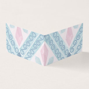 ruitvormig blauw patroon visitekaartje