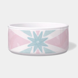 ruitvormig blauw patroon voerbakje